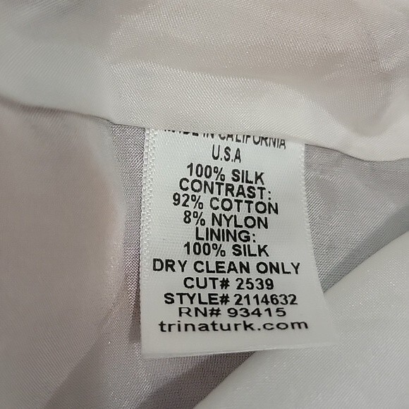 TRINA TURK Wavelengths Colorful Silk Halter Dress size 2 - Picture 8 of 9